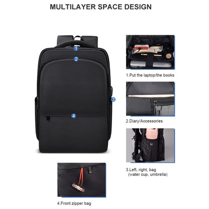 Polyester Laptop Backpack for Below 15 inch Laptops, with USB Interface Trunk Trolley Strap