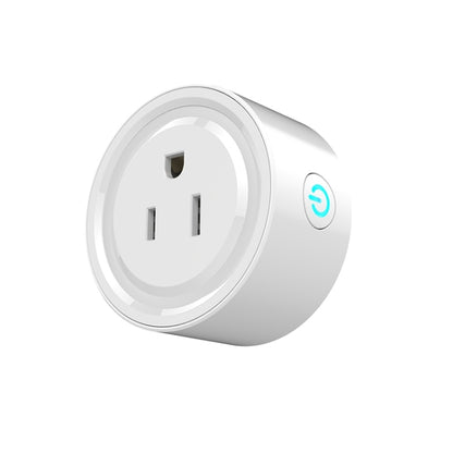 10A Round Shape WiFi Mini Plug APP Remote Control Timing Smart Socket Works with Alexa & Google Home, AC 100-240V, US Plug, 10A US Plug(Round Shape)