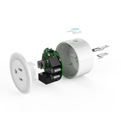 10A Round Shape WiFi Mini Plug APP Remote Control Timing Smart Socket Works with Alexa & Google Home, AC 100-240V, US Plug, 10A US Plug(Round Shape)
