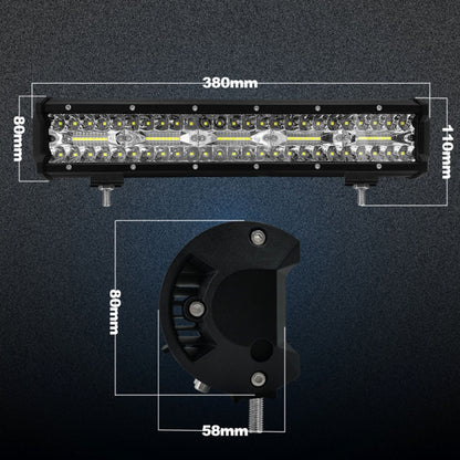 15 inch 75W 7500LM 6000K LED Strip Working Refit Off-road Vehicle Lamp Roof Strip Light, 15 inch 75W