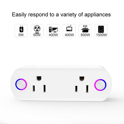 15A WiFi Remote Control Smart Socket Works with Alexa & Google Home & IFTTT, AC 100-240V, US Plug, XS-A23