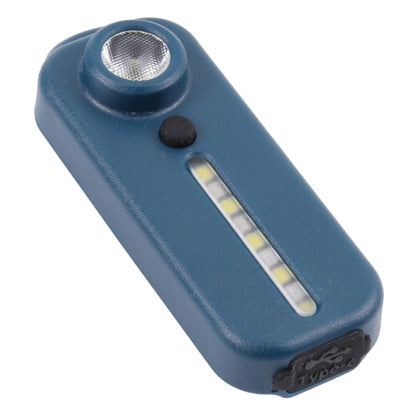 W-014 6 Lamp Beads USB-C / Type-C Rechargeable Red and Blue Warning Bicycle Tail Light, 6 Lamp Beads