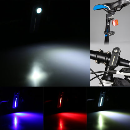 W-014 6 Lamp Beads USB-C / Type-C Rechargeable Red and Blue Warning Bicycle Tail Light, 6 Lamp Beads