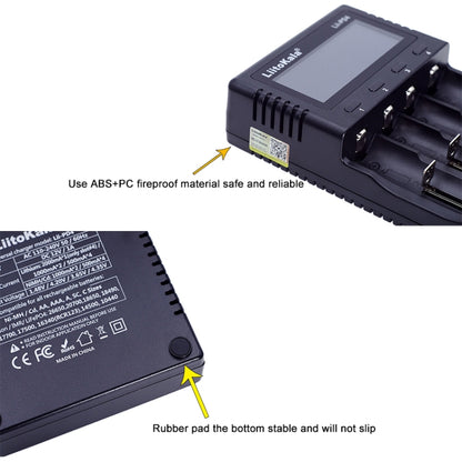 LiitoKala Lii-PD4 Nickel-hydrogen Battery Charger for Li-ion / IMR LiFePO4 26650，21700，20700, 18650, 18490, 18350, 17670, 17500, 16340(RCR123), 14500, 10440
