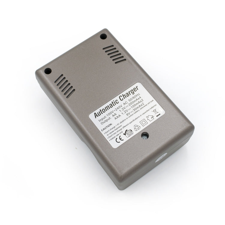 DC 100-240V 4 Slot Battery Charger for AA & AAA & 9V Ni-MH Battery, US Plug