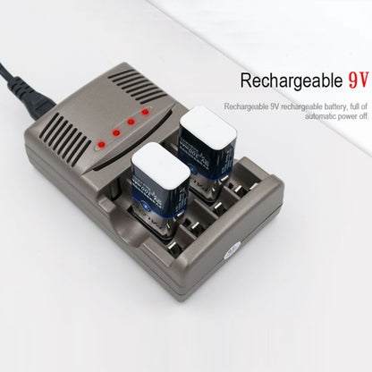 DC 100-240V 4 Slot Battery Charger for AA & AAA & 9V Ni-MH Battery, US Plug