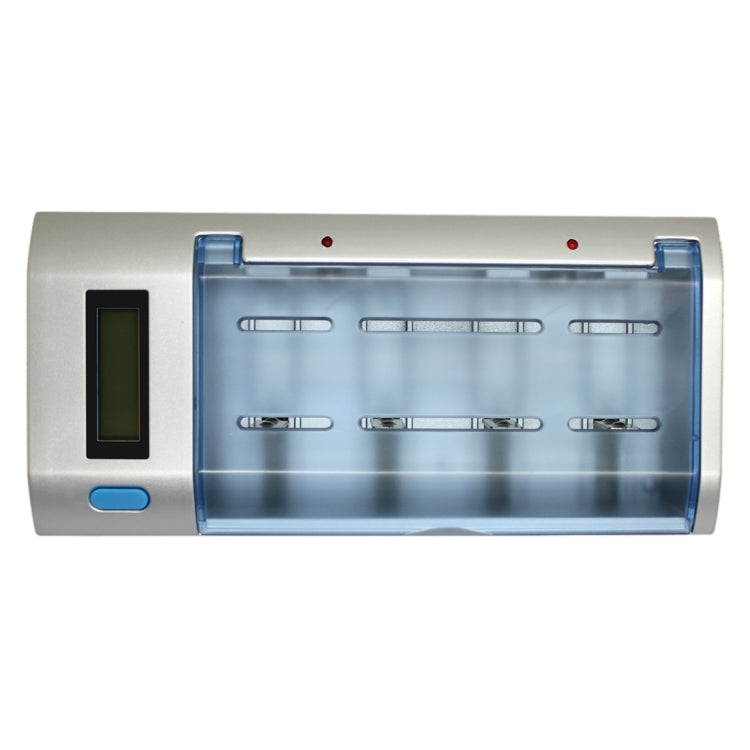 AC 100-240V 4 Slot Battery Charger for AA & AAA & C / D Size Battery, with LCD Display, EU Plug