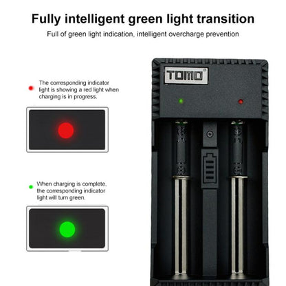 TOMO V6-2 USB Smart Battery Charger with  Indicator Light for 18650 / 18500 / 17650 / 16340 / 14500 / 10500 Li-ion Battery / AA / AAA Battery, TOMO V6-2