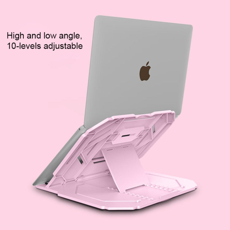 T3 Multi-function Hollow Design Cooling Bracket with 10-Level Adjustable Angle for Notebook,  MacBook, iPad, Mobile Phones, T3 (White), T3 (Black)
