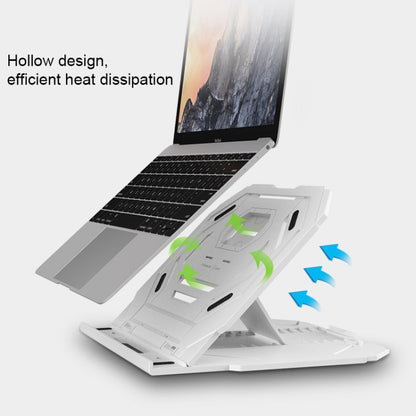 T3 Multi-function Hollow Design Cooling Bracket with 10-Level Adjustable Angle for Notebook,  MacBook, iPad, Mobile Phones, T3 (White), T3 (Black)
