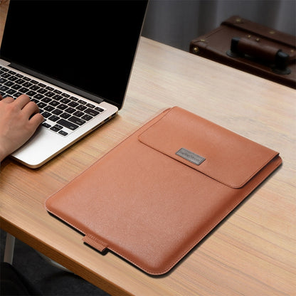 4 in 1 Universal Waterproof PU Leather Laptop Liner Bag with Handle & Stand & Pen Holder + 2 Winders + Mouse Bag + Charger Bag Set for 11/12 inch laptops, 11 / 12 inch, 11/12 inch