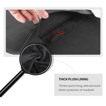 4 in 1 Universal Waterproof PU Leather Laptop Liner Bag with Handle & Stand & Pen Holder + 2 Winders + Mouse Bag + Charger Bag Set for 11/12 inch laptops, 11 / 12 inch, 11/12 inch