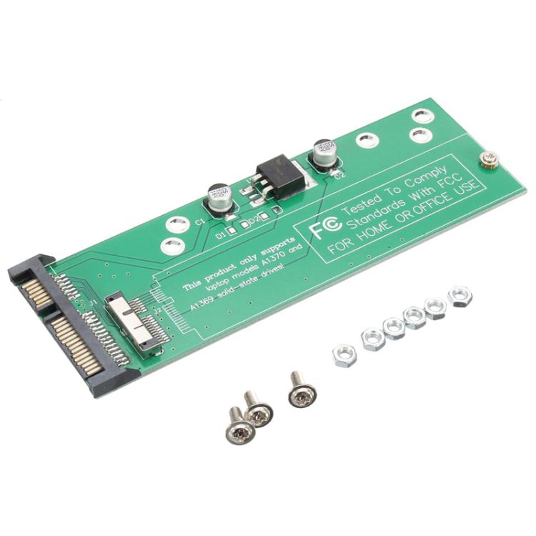Hard Disk Drive Adapter 12 + 6-pin To SATA 22-Pin SSD Adapter Converter Card for Apple MacBook Air 2010 2011, HDD To SATA SSD