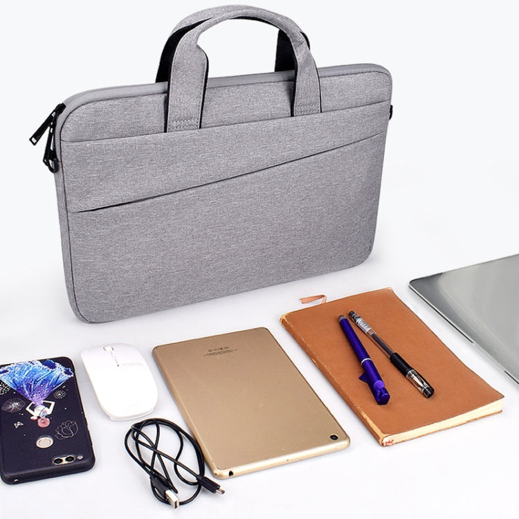 ST03S 13.3 inch Double Side Pockets Wearable Oxford Cloth Soft Handle Portable Laptop Tablet Bag, 13.3 inch Black, 13.3 inch Pink, 13.3 inch Grey, 13.3 inch Deep Space Gray, 13.3 inch Navy Blue