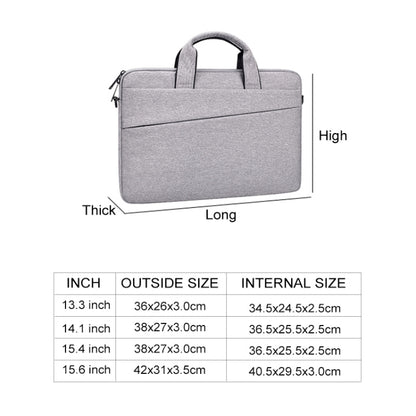 ST03S 14.1 inch Double Side Pockets Wearable Oxford Cloth Soft Handle Portable Laptop Tablet Bag, 14.1 inch Black, 14.1 inch Pink, 14.1 inch Grey, 14.1 inch Deep Space Gray, 14.1 inch Navy Blue