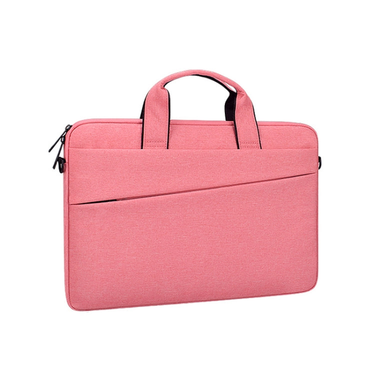 ST03S 14.1 inch Double Side Pockets Wearable Oxford Cloth Soft Handle Portable Laptop Tablet Bag, 14.1 inch Black, 14.1 inch Pink, 14.1 inch Grey, 14.1 inch Deep Space Gray, 14.1 inch Navy Blue