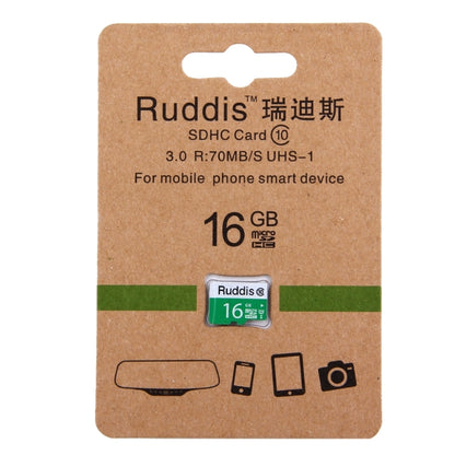 Ruddis 16GB High Speed Class 10 TF/Micro SDXC UHS-1(U1) Memory Card, 16GB