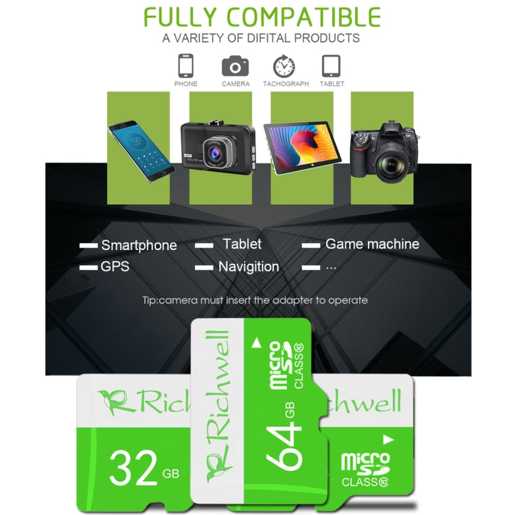 Richwell 64GB High Speed Class 10 Micro SD(TF) Memory Card, 64GB