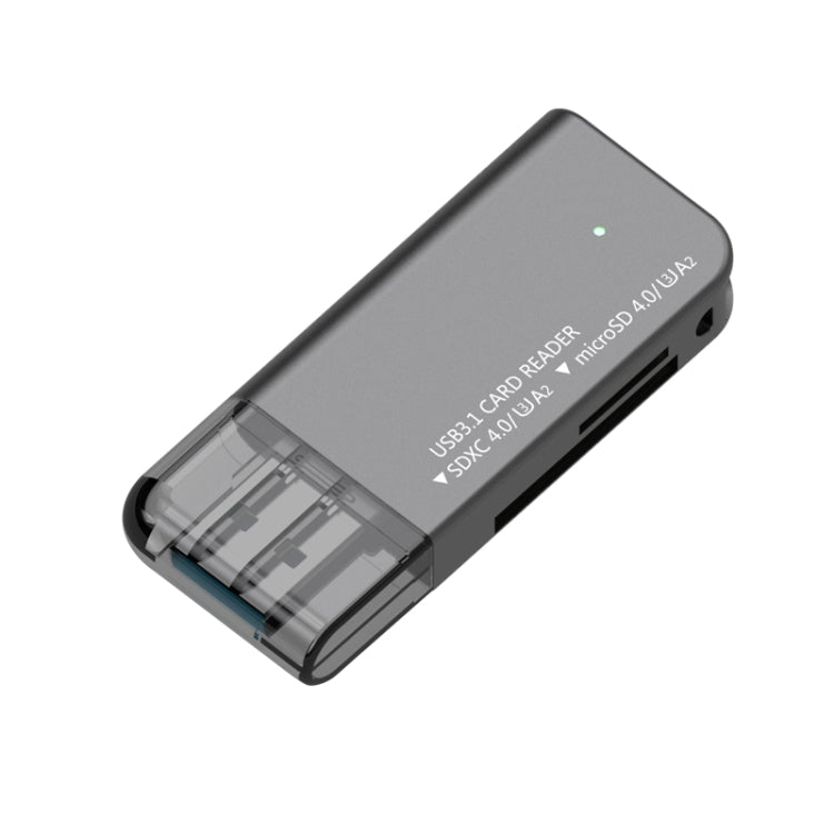 V30 / V60 / V90 USB3.1 Multifunction Card Reader Support SD / TF Card, Green, Tarnish
