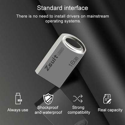 Zsuit 16GB USB 2.0 Mini Metal Ring Shape USB Flash Disk, 16GB USB 2.0