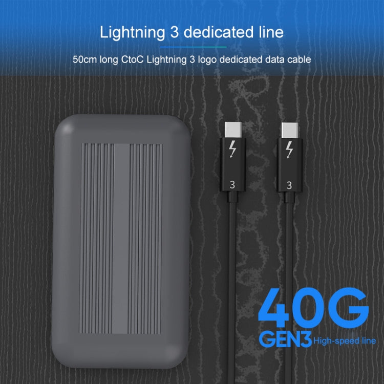 Blueendless M.2 NVME Thunderbolt 3 Solid State Mobile Hard Disk Box Hard Disk Drive, M8