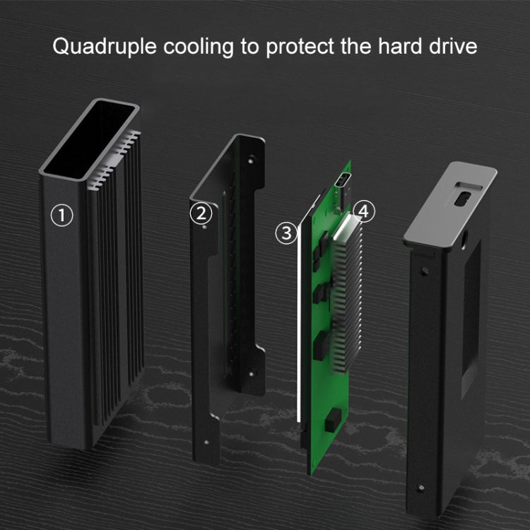 Blueendless M.2 NVME Thunderbolt 3 Solid State Mobile Hard Disk Box Hard Disk Drive, M8