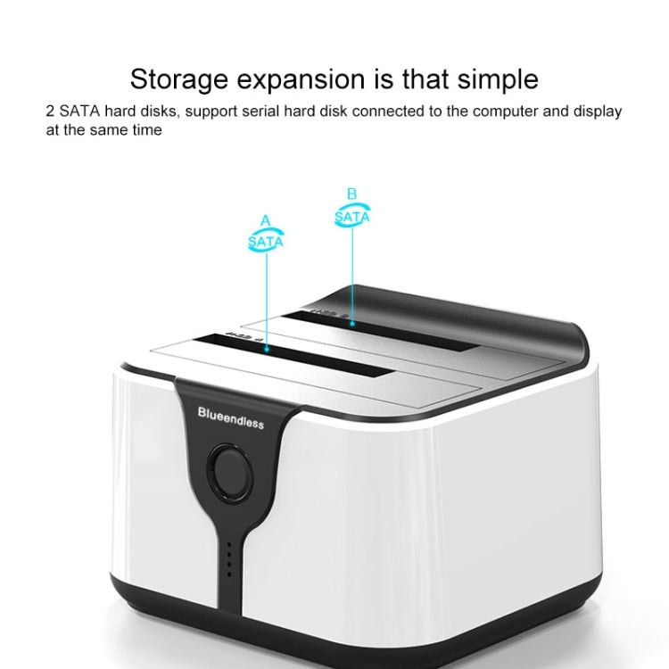 Blueendless 2.5 / 3.5 inch SATA USB 3.0 2 Bay Hard Drive Dock