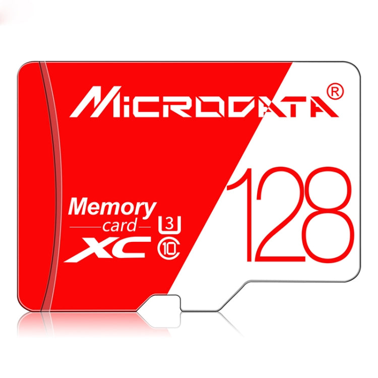 MICRODATA 128GB High Speed U3 Red and White TF(Micro SD) Memory Card, 128GB