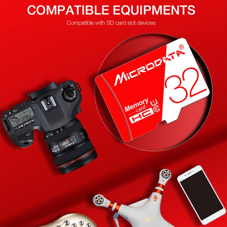 MICRODATA 128GB High Speed U3 Red and White TF(Micro SD) Memory Card, 128GB