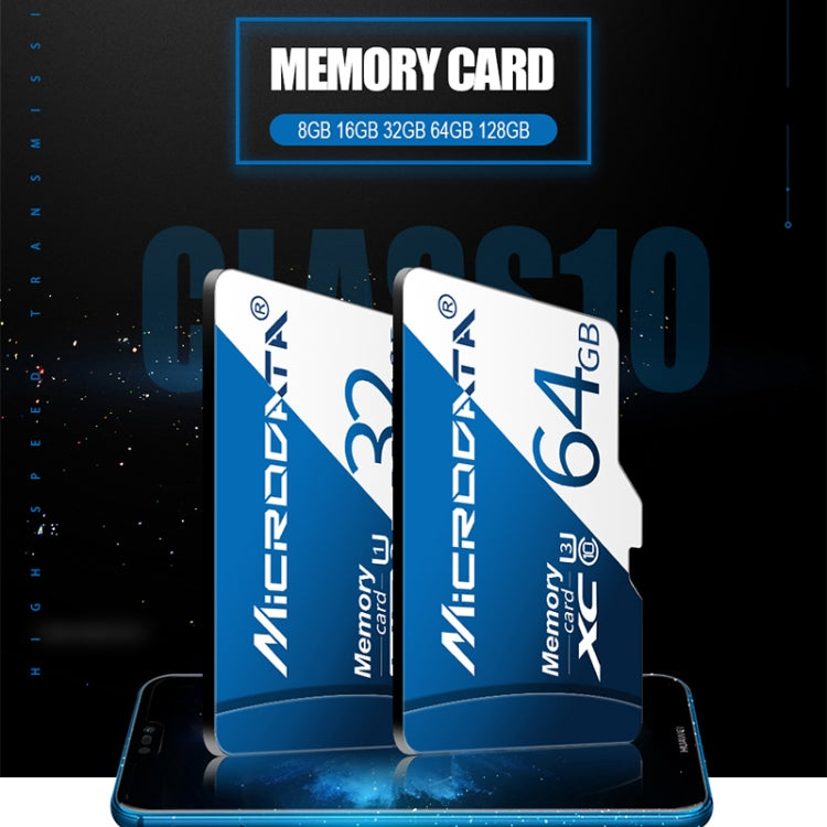 MICRODATA 32GB U1 Blue and White TF(Micro SD) Memory Card, 32GB