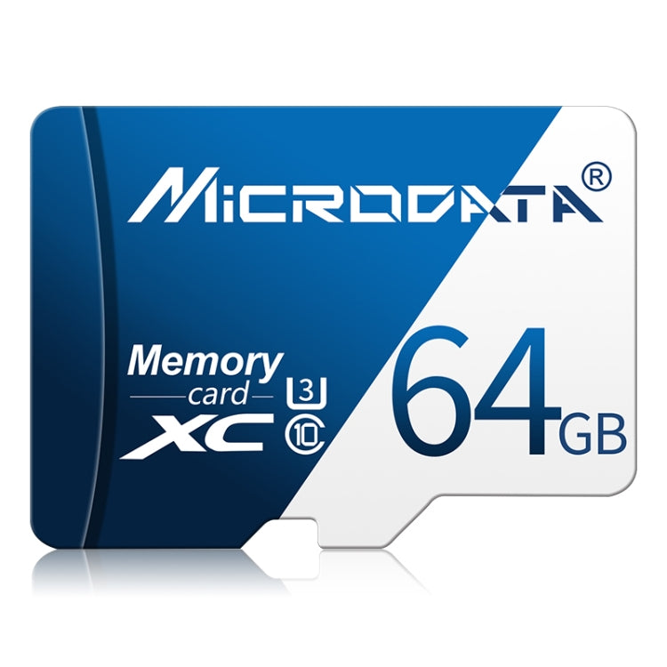 MICRODATA 64GB U3 Blue and White TF(Micro SD) Memory Card, 64GB