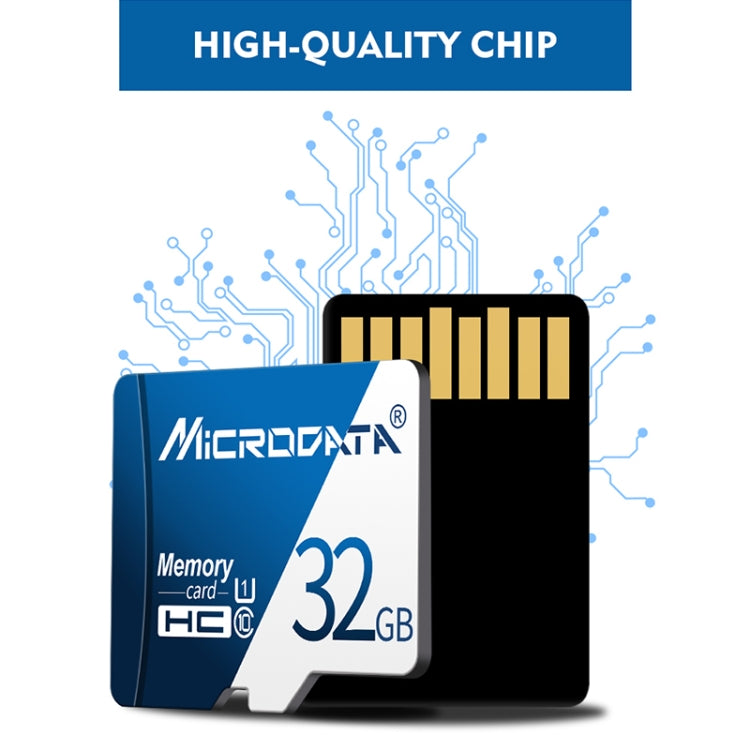 MICRODATA 64GB U3 Blue and White TF(Micro SD) Memory Card, 64GB