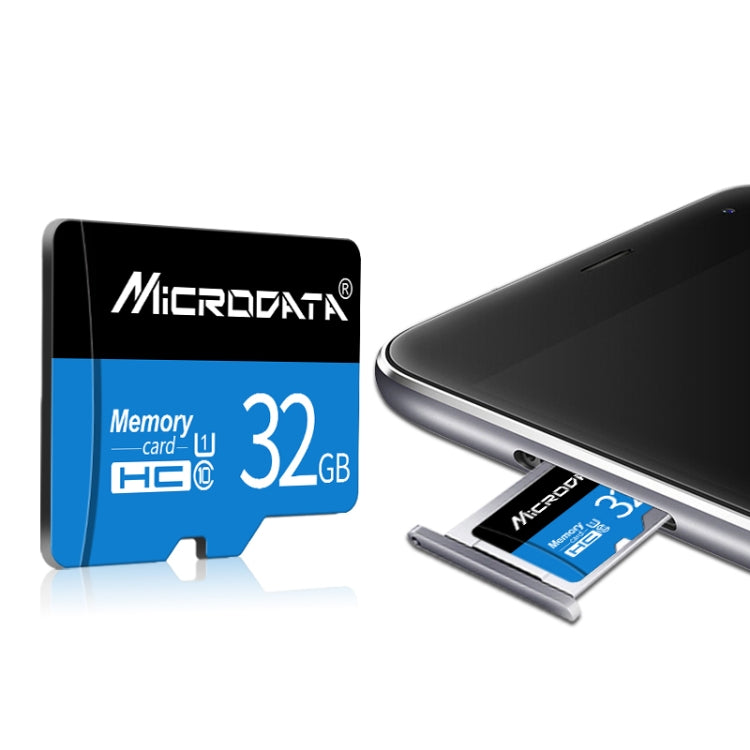 MICRODATA 32GB U1 Blue and Black TF(Micro SD) Memory Card, 32GB