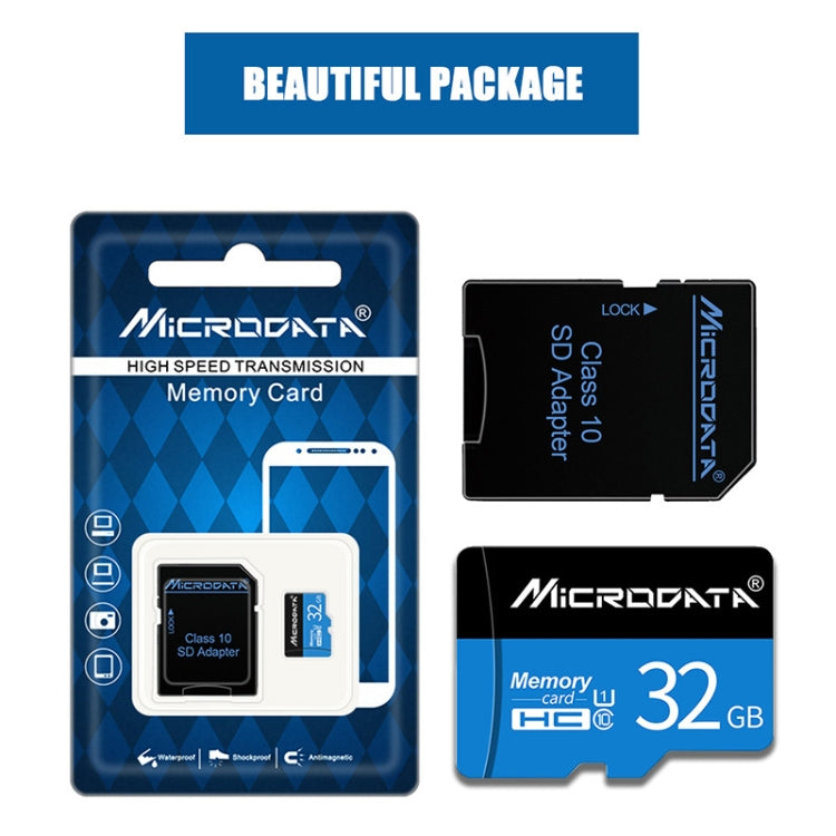 MICRODATA 32GB U1 Blue and Black TF(Micro SD) Memory Card, 32GB