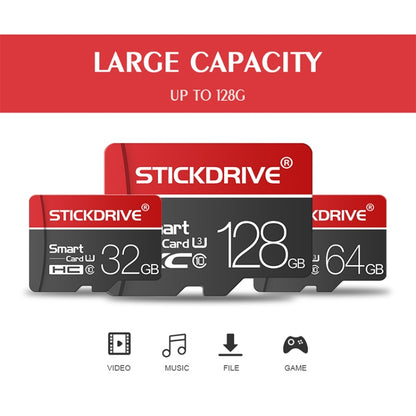 STICKDRIVE 64GB U3 White Line Red and Black TF(Micro SD) Memory Card, 64GB