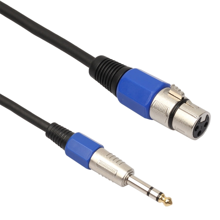 30cm XLR 3-Pin Female to 1/4 inch (6.35mm) Male Plug Stereo TRS Microphone Audio Cord Cable, BK2014KF Blue