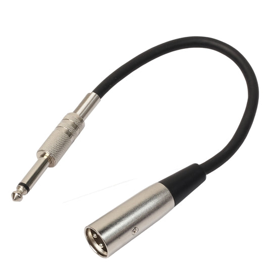 30cm XLR 3-Pin Male to 1/4 inch (6.35mm) XLR Female Plug Stereo Microphone Audio Cord Cable, BK2005KM