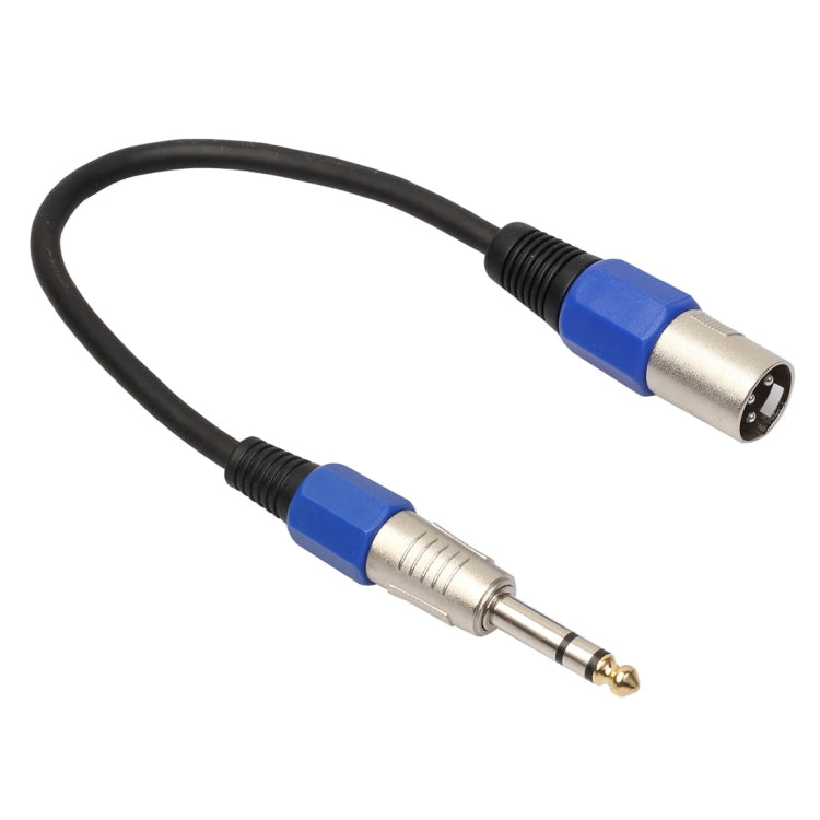 30cm XLR 3-Pin Male to 1/4 inch (6.35mm) XLR Female Plug Stereo Microphone Audio Cord Cable, BK2013KM