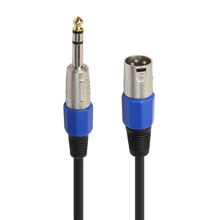 30cm XLR 3-Pin Male to 1/4 inch (6.35mm) XLR Female Plug Stereo Microphone Audio Cord Cable, BK2013KM