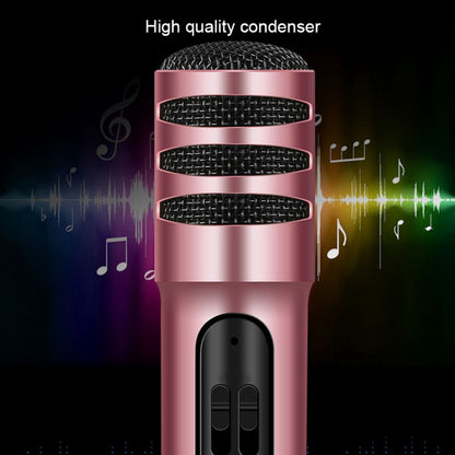 BGN-C7 Condenser Microphone Dual Mobile Phone Karaoke Live Singing Microphone Built-in Sound Card