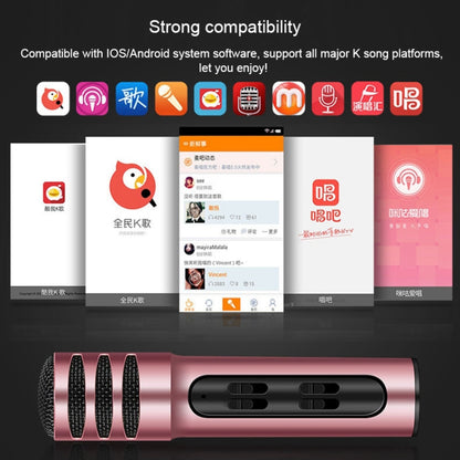 BGN-C7 Condenser Microphone Dual Mobile Phone Karaoke Live Singing Microphone Built-in Sound Card