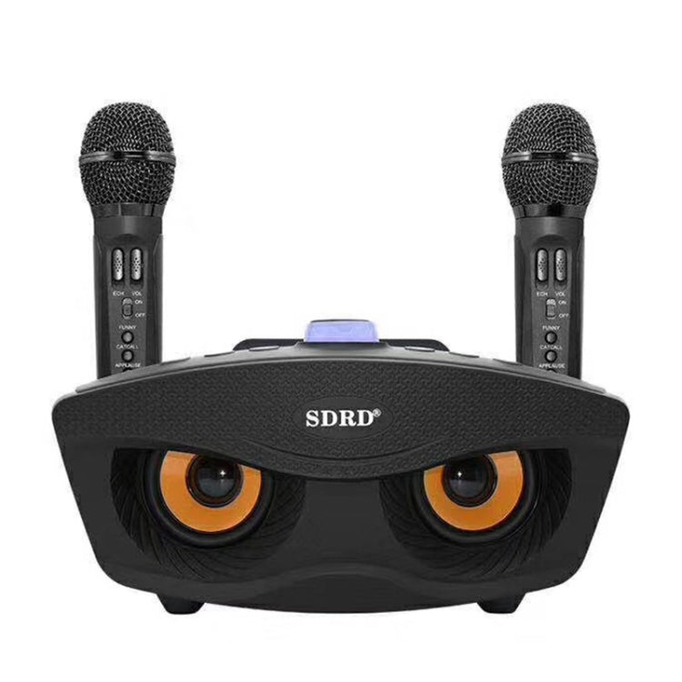 SD-306 2 in 1 Family KTV Portable Wireless Live Dual Microphone + Bluetooth Speaker, SD-306(Black)