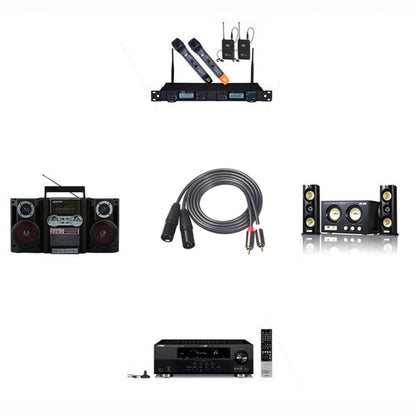 366119-15 2 RCA Male to 2 XLR 3 Pin Male Audio Cable, Length: 1.5m, 366119-15 2 RCA Male to 2 XLR 3 Pin Male