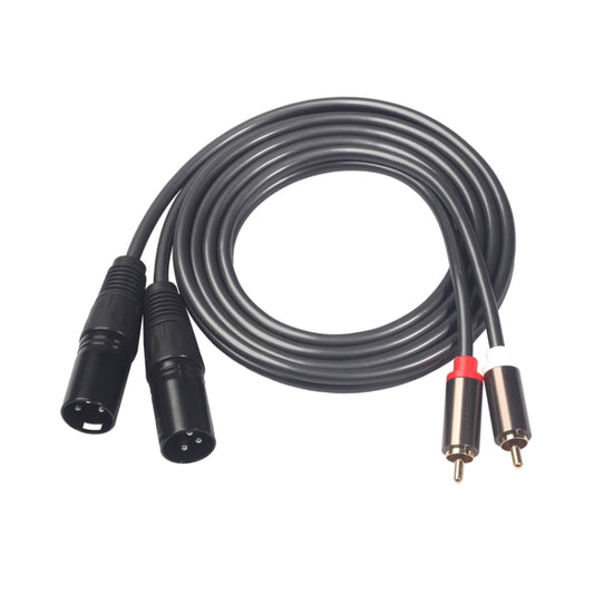366119-15 2 RCA Male to 2 XLR 3 Pin Male Audio Cable, Length: 1.5m, 366119-15 2 RCA Male to 2 XLR 3 Pin Male