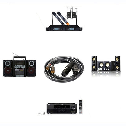 366120-15 2 RCA Male to 2 XLR 3 Pin Female Audio Cable, Length: 1.5m, 366120-15 2 RCA Male to 2 XLR 3 Pin Female
