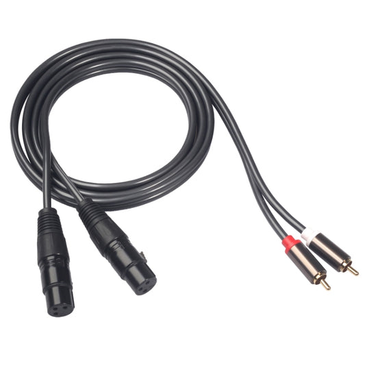 366120-15 2 RCA Male to 2 XLR 3 Pin Female Audio Cable, Length: 1.5m, 366120-15 2 RCA Male to 2 XLR 3 Pin Female