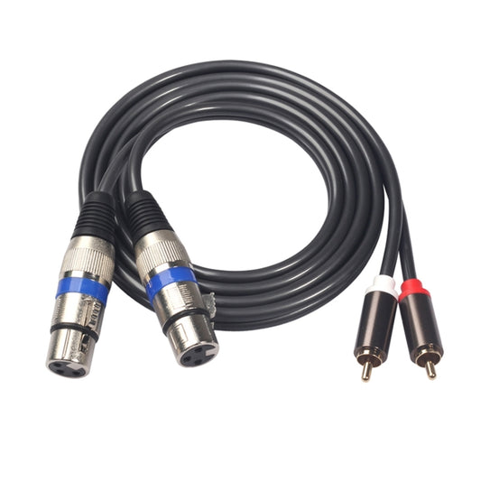 366156-15 2 RCA Male to 2 XLR 3 Pin Female Audio Cable, Length: 1.5m, 366156-15 2 RCA Male to 2 XLR 3 Pin Female