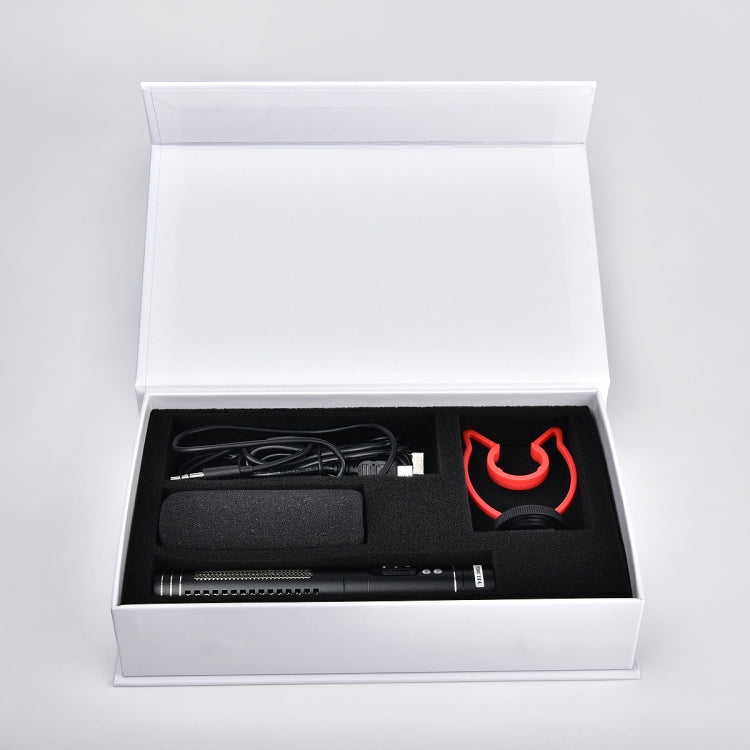 YELANGU YLG9930B MIC05 Professional Interview Condenser Video Shotgun Microphone with 3.5mm Audio Cable for DSLR & DV Camcorder