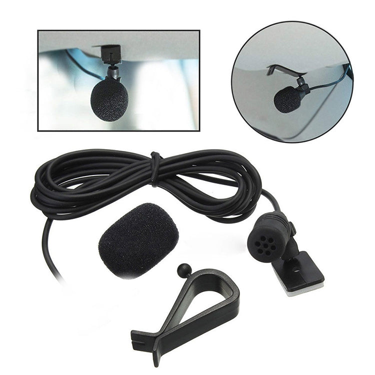 ZJ015MR Stereo 3.5mm Straight Plug Car Navigation DVD External Paste Microphone, Length: 3m, Stereo 3.5mm Straight