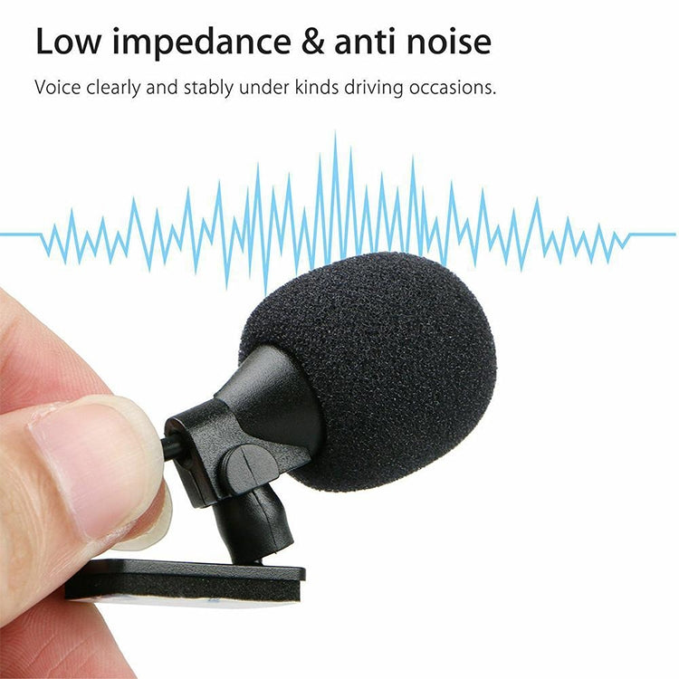 ZJ015MR Stereo 3.5mm Straight Plug Car Navigation DVD External Paste Microphone, Length: 3m, Stereo 3.5mm Straight